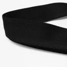 Black bag strap, 5 cm wide, silver