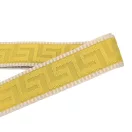 Yellow bag strap, 5 cm wide, silver