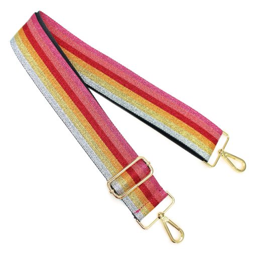 Sparkling Rainbow-striped Bag Strap