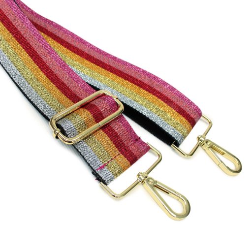 Sparkling Rainbow-striped Bag Strap