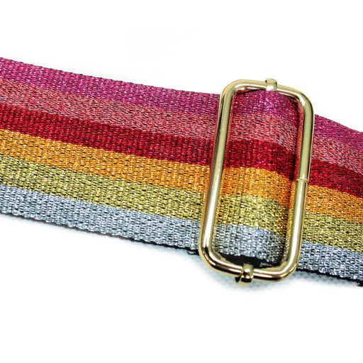 Sparkling Rainbow-striped Bag Strap