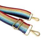 Sparkling Rainbow-striped Bag Strap