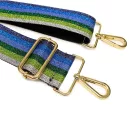 Sparkling Rainbow-striped Bag Strap Blue