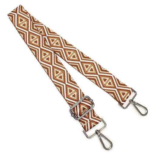 Colorful Adjustable Bag Strap, Brown– 4 cm Wide
