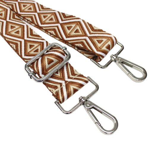 Colorful Adjustable Bag Strap, Brown– 4 cm Wide