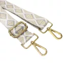 Colorful Adjustable Bag Strap, Beige Silver– 4 cm Wide