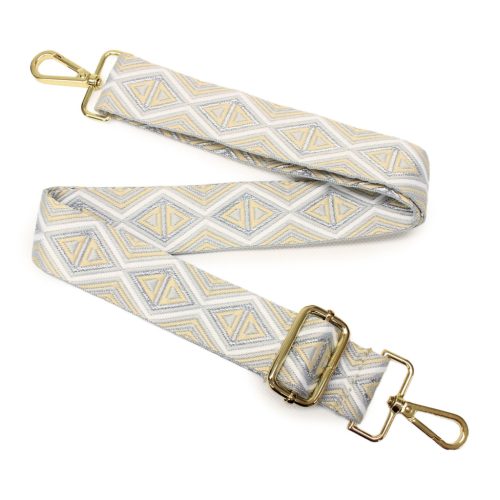 Colorful Adjustable Bag Strap, Beige Gold– 4 cm Wide
