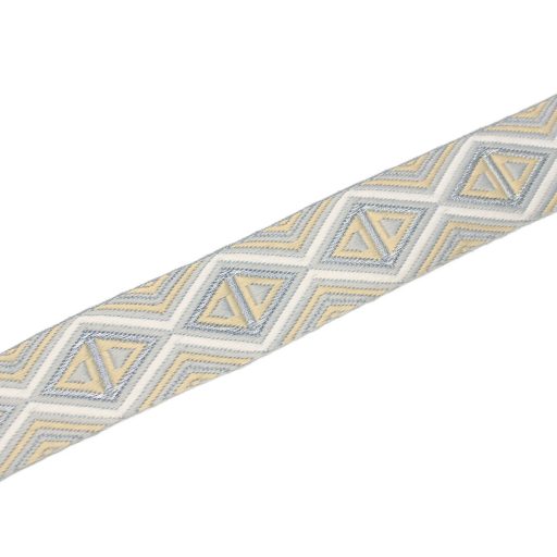 Beige-Silver woven Webbing, 38 mm