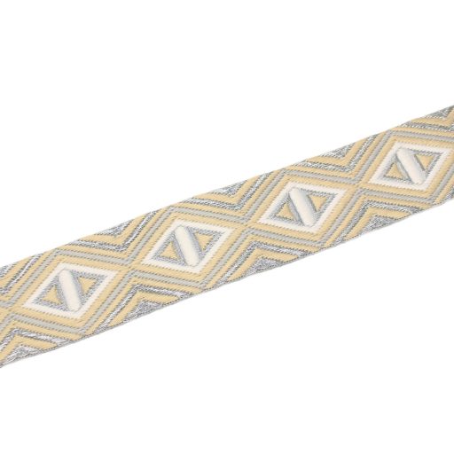 Beige-Silver woven Webbing, 38 mm