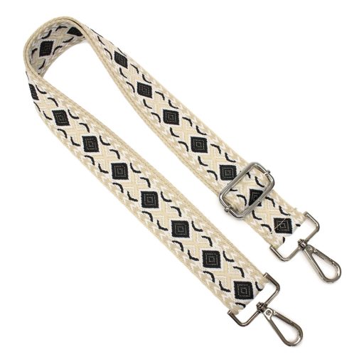 Stylish Colorful Bag Strap Black White – 4 cm Wide, Adjustable