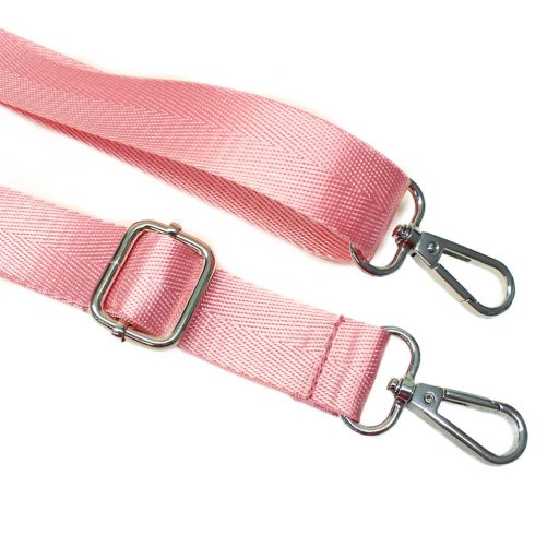 Pink satin bag strap 1 inch wide