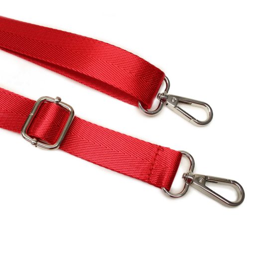 Red satin bag strap 1 inch wide