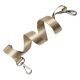 Beige satin bag strap, 2,5 cm wide, silver