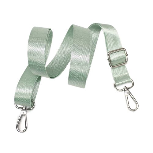 Green satin bag strap 