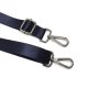 Blue satin bag strap, 2,5 cm wide, silver