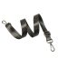 Grey satin bag strap, 2,5 cm wide, silver