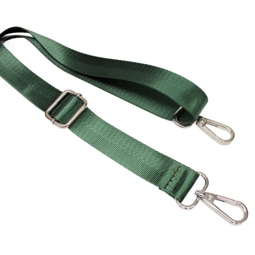 Green satin bag strap 