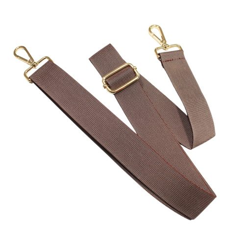 bag shoulder strap Burgundy 40 mm, Gold