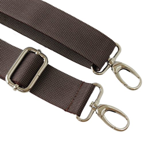 bag shoulder strap Burgundy 40 mm, Nickel