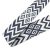 Grey White, geometric patterned Woven Webbing, 50 mm