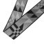 Grey Black, geometric patterned Woven Webbing, 50 mm