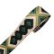 Green, geometric patterned Woven Webbing, 50 mm