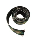 Green, geometric patterned Woven Webbing, 50 mm