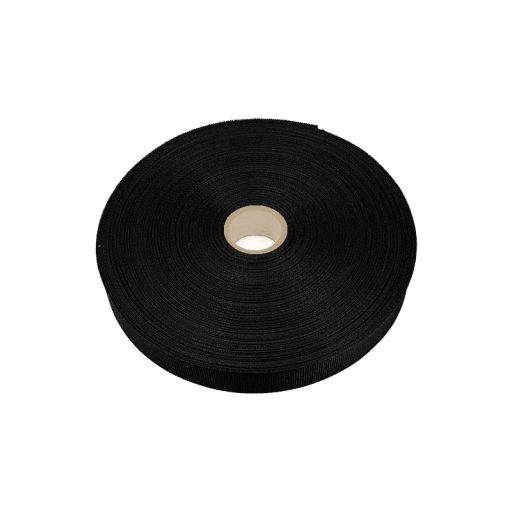 Black grosgrain bias binding, 20mm wide
