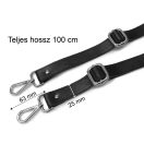 Faux Leather Backpack Strap, Black