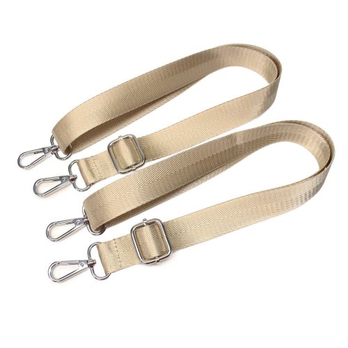 Adjustable lenght backpack strap set, beige, 1" - 25 mm wide