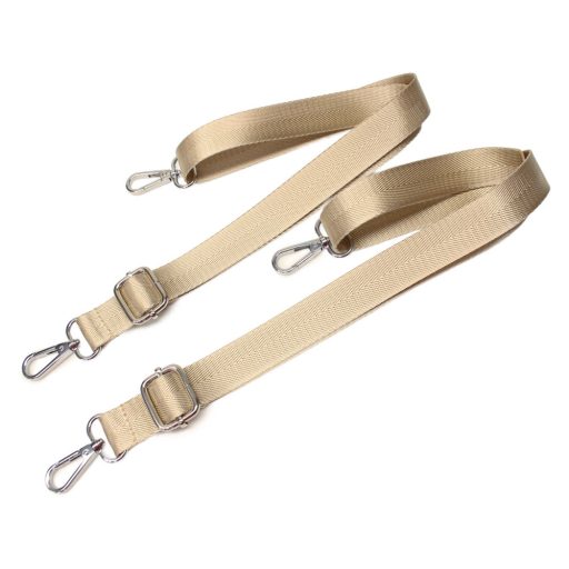 Adjustable lenght backpack strap set, beige, 1" - 25 mm wide