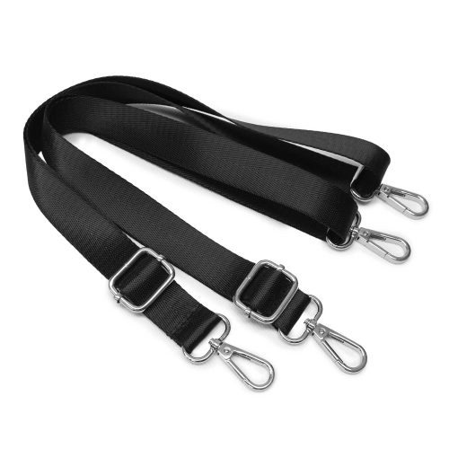 Adjustable lenght backpack strap set, black, 1" - 25 mm wide