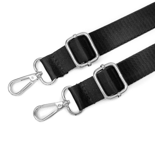 Adjustable lenght backpack strap set, black, 1" - 25 mm wide