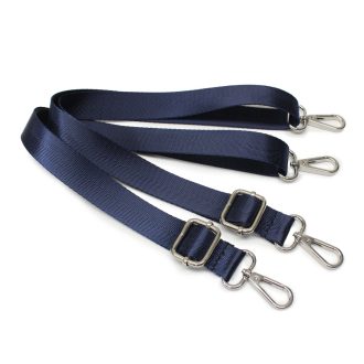   Adjustable lenght backpack strap set, dark blue, 1" - 25 mm wide