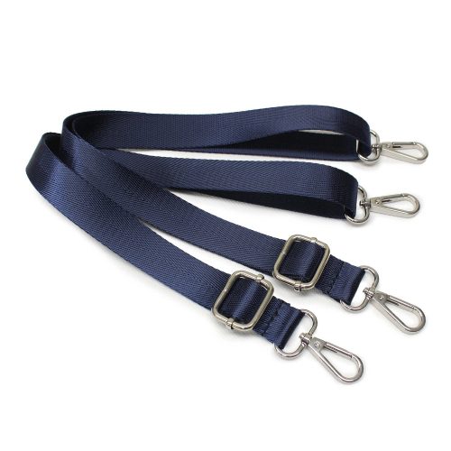 Adjustable lenght backpack strap set, dark blue, 1" - 25 mm wide