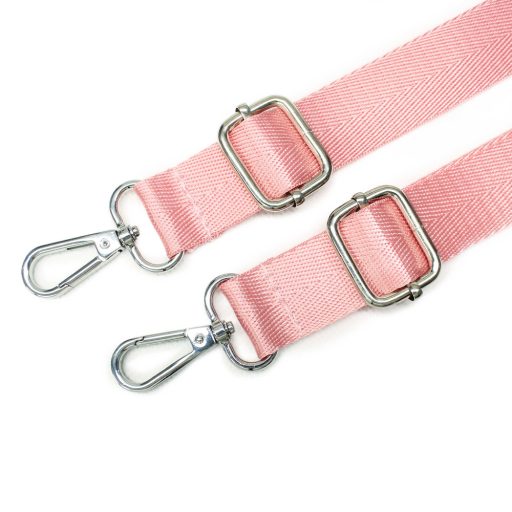 Adjustable lenght backpack strap set, pink, 1" - 25 mm wide