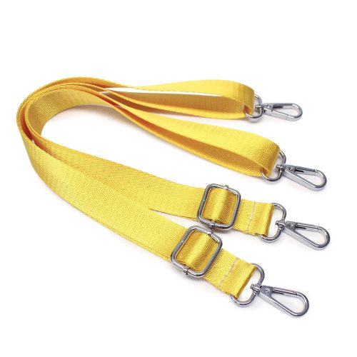 Adjustable lenght backpack strap set, yellow, 1" - 25 mm wide