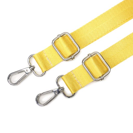 Adjustable lenght backpack strap set, yellow, 1" - 25 mm wide