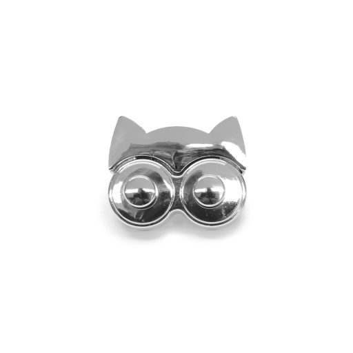 Owl or Cat-Shaped Bag Clasp – Silver coloured