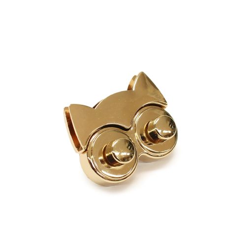 Owl or Cat-Shaped Bag Clasp – Gold coloured