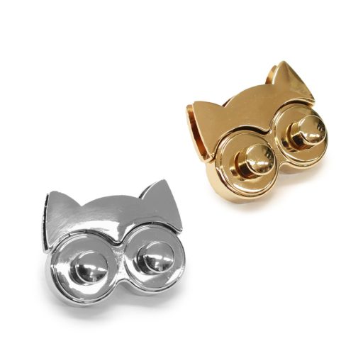 Owl or Cat-Shaped Bag Clasp – Gold coloured