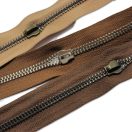 Standard YKK Zipper, Brown, Antique, T5