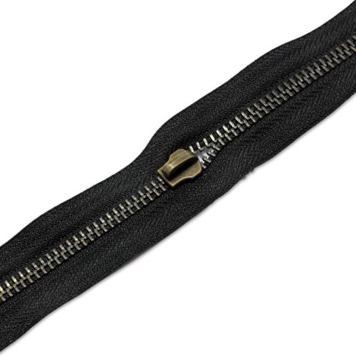Standard YKK Zipper, Black, Antique, T5