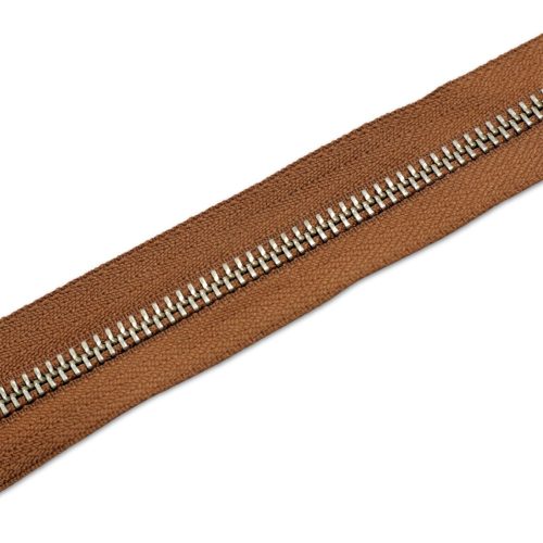 Standard YKK Zipper, Caramel, Nickel, T5