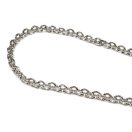 Round Link Handbag Chain Nickel,  with Carabiners, 120 cm
