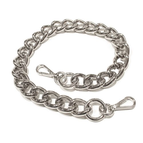 Handbag Strap Chain with Giant Links, Nickel, 60 cm