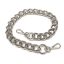 Handbag Strap Chain with Giant Links, Nickel, 60 cm