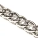 Handbag Strap Chain with Giant Links, Nickel, 60 cm