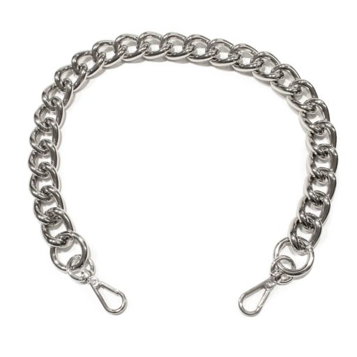 Handbag Strap Chain with Giant Links, Nickel, 60 cm