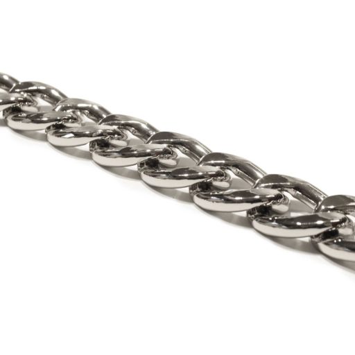 Handbag Strap Chain with Giant Links, Nickel, 55 cm